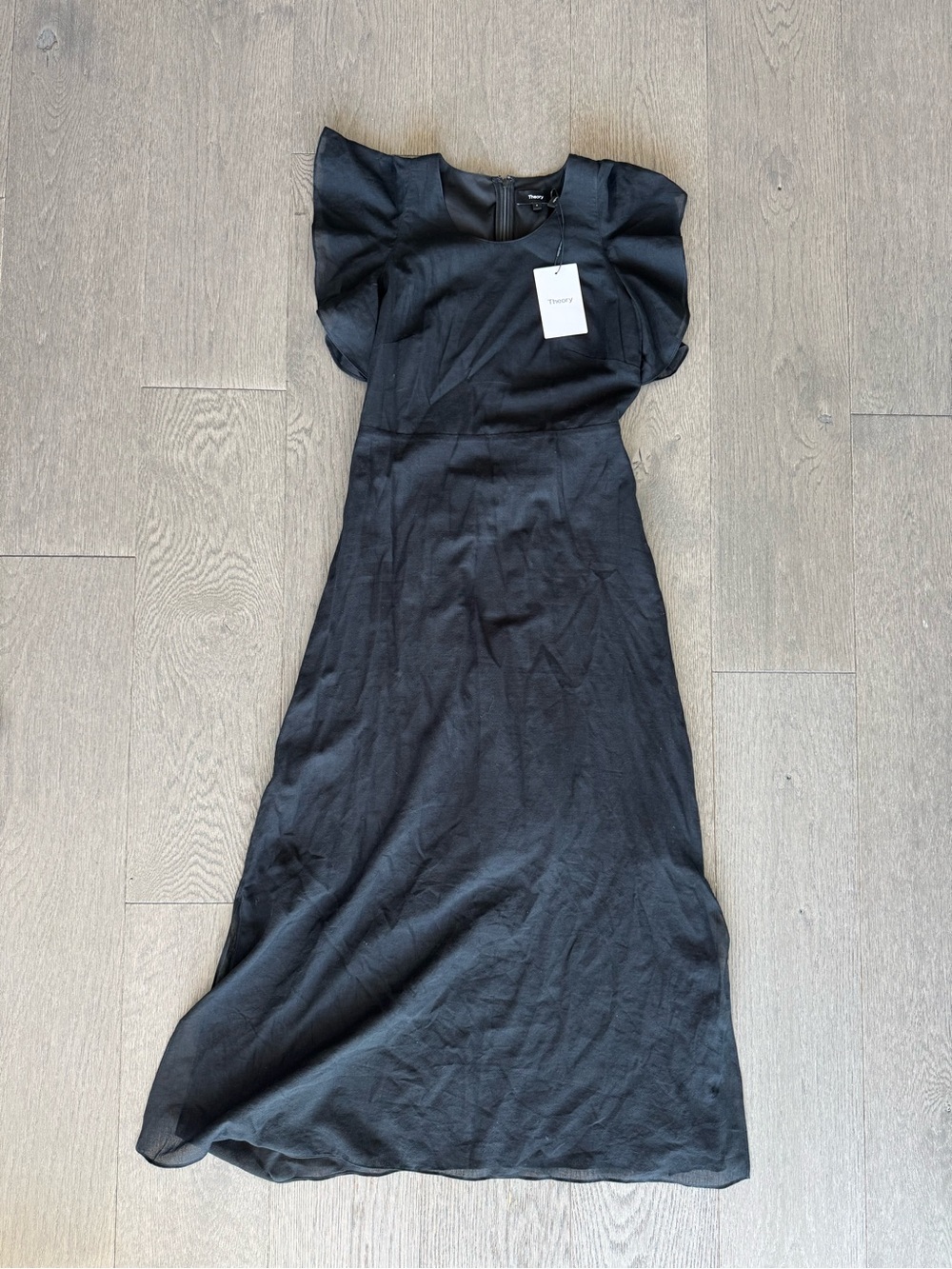 Theory ruffle sleeve dress